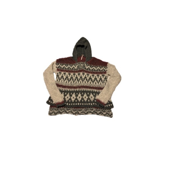 Free People Patterned Boho Knit Sweater - Women’s Size Large - Picture 1 of 9